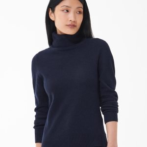 Barbour Pendle Roll-Neck Navy Fawn