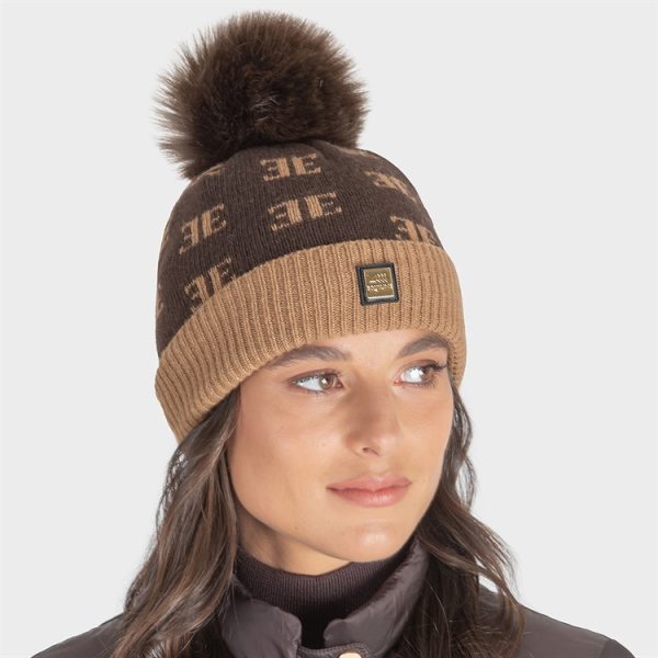 Equiline Bobble Hat Egife Liquorice