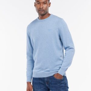 Barbour Pima Cotton Crew Neck Sweater Dark Chambray