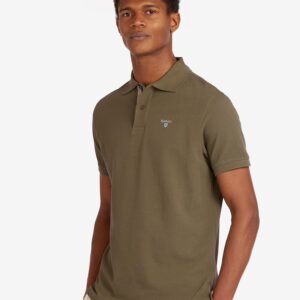 Barbour Tartan Pique Polo Dark Olive