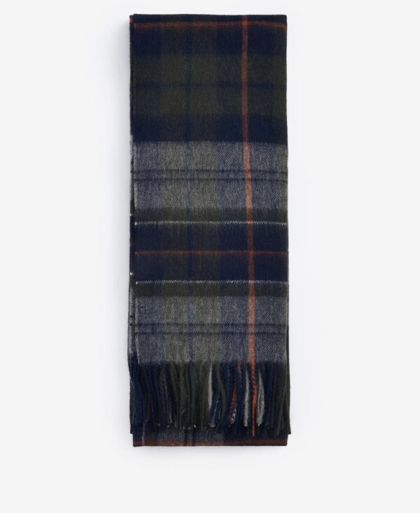 Barbour Brack Patchwork Tartan Scarf Navy/Dk Ginge - Bild 4