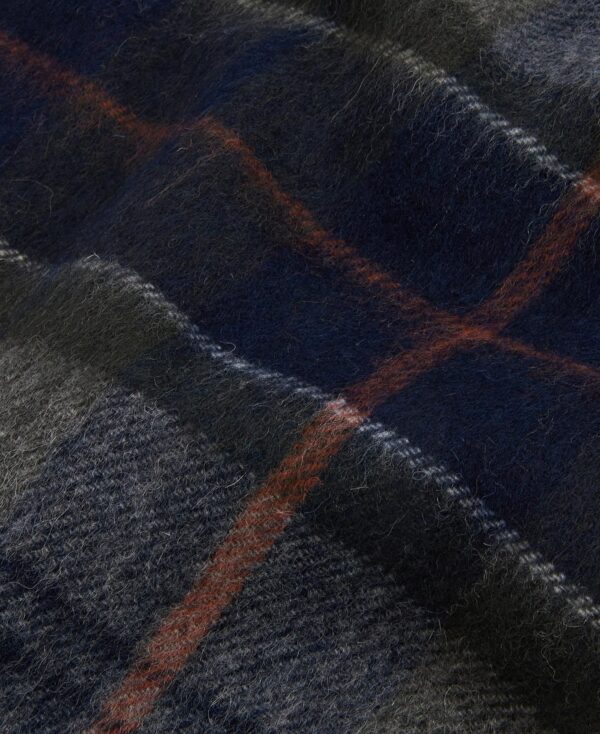 Barbour Brack Patchwork Tartan Scarf Navy/Dk Ginge - Bild 3