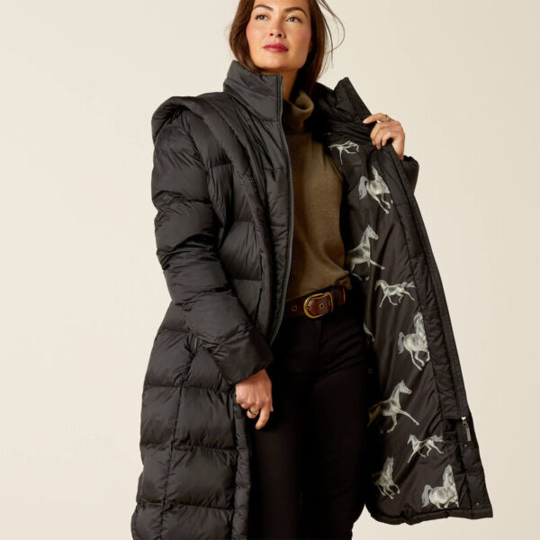 Ariat Norfolk Long Puffa Coat Black - Bild 6