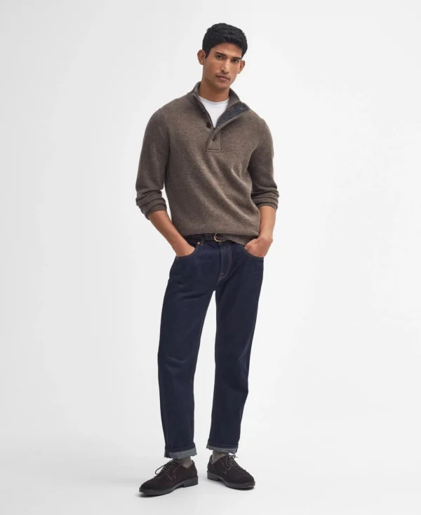 Barbour Ess Patch Half Zip Dark Stone - Bild 2