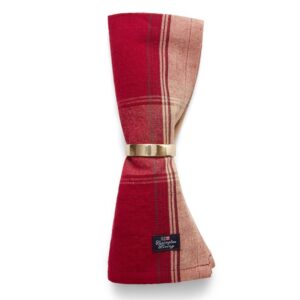 Lexington Check Lin/Cotton Napkin Red/Beige 50x50