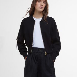 Barbour Intl Priya Knitted Bomber Jacket Black
