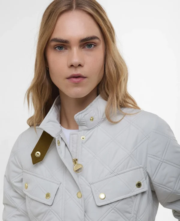 Barbour Intl Halsey Quilt Silver Birch - Bild 6