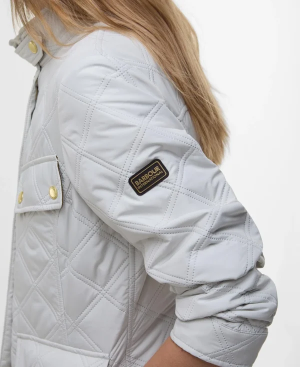Barbour Intl Halsey Quilt Silver Birch - Bild 4