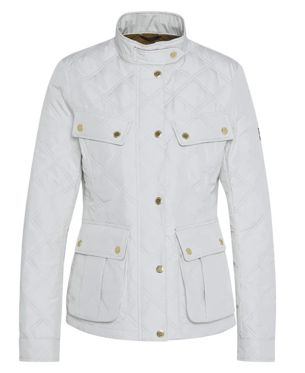Barbour Intl Halsey Quilt Silver Birch - Bild 3