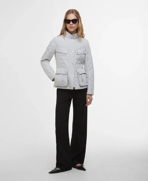 Barbour Intl Halsey Quilt Silver Birch - Bild 2