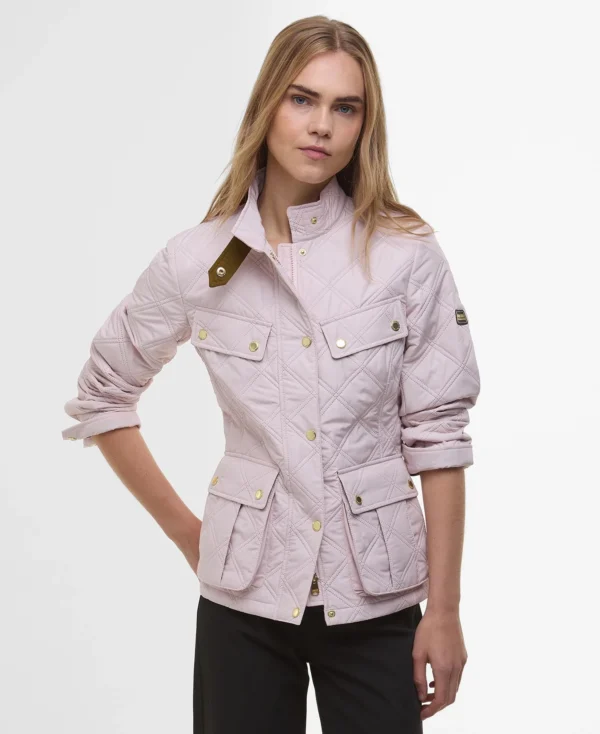 Barbour Intl Halsey Quilt Qrystal Pink
