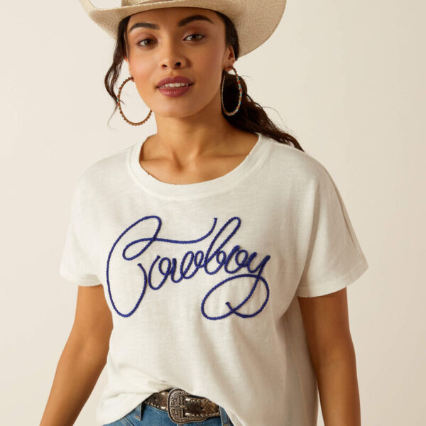 Ariat Cowboy SS T-shirt Cloud Dancer - Bild 4