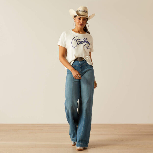 Ariat Cowboy SS T-shirt Cloud Dancer - Bild 2