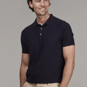 Hansen & Jacob Polo Collar Knit, sh.sl. Navy