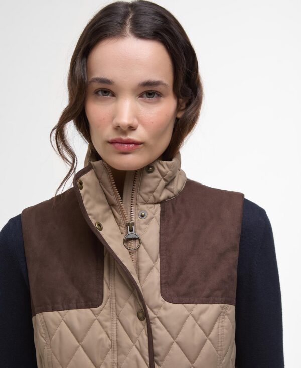 Barbour Keeper Wear Quilted Gilet Beige - Bild 6