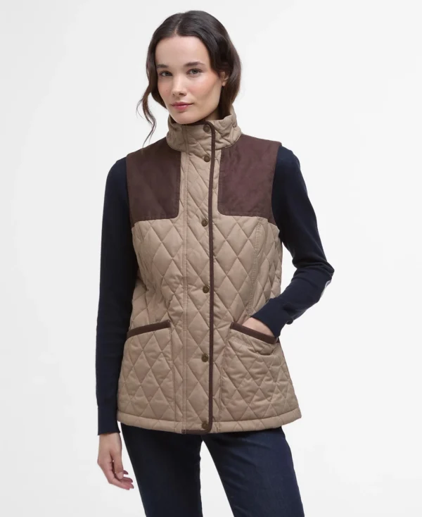 Barbour Keeper Wear Quilted Gilet Beige