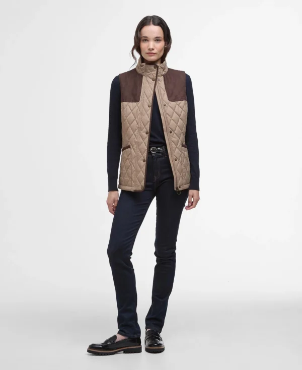 Barbour Keeper Wear Quilted Gilet Beige - Bild 2