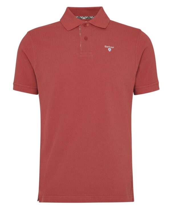 Barbour Tartan Pique Polo Shirt Red Spice - Bild 3