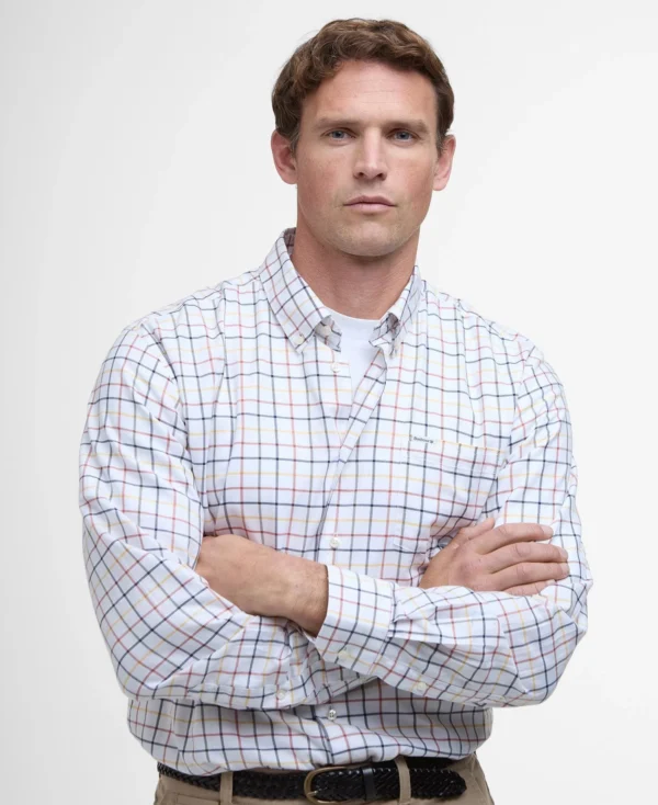 Barbour Caswell Tattersall RF Shirt Navy - Bild 5