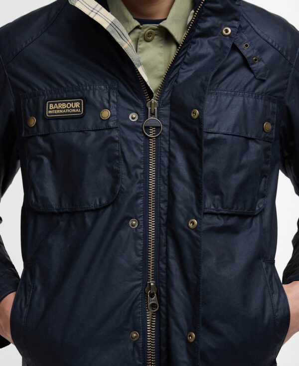 Barbour Intl Merton Wax jacket Navy - Bild 5