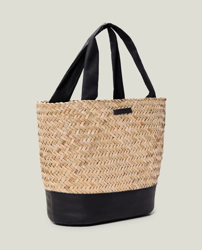Lexington Contrast Detail Straw Bag Beige - Bild 3