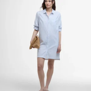 Barbour Seaglow Dress linne/mix Navy