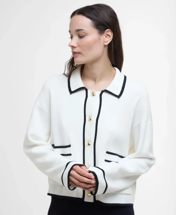 Barbour Jasmine Knitted Jumper White - Bild 7