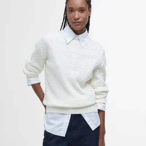 Barbour Hartland Crew knitted Jumper Cloud