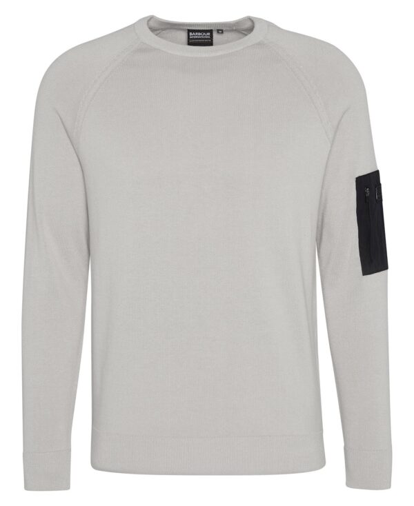 Barbour Intl Blades Cotton Crew Neck Jumper Mist - Bild 3