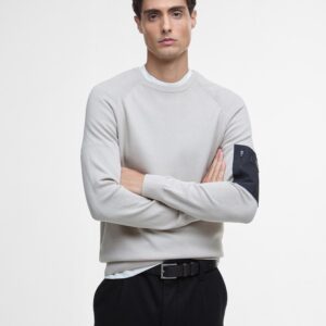 Barbour Intl Blades Cotton Crew Neck Jumper Mist