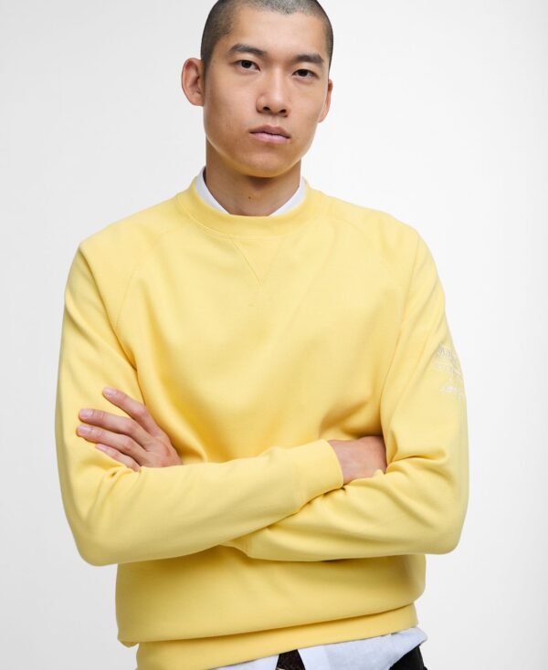 Barbour Intl Rickman Sweatshirt Bleached Yellow - Bild 5