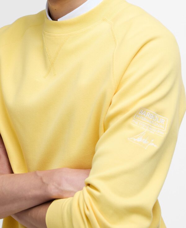 Barbour Intl Rickman Sweatshirt Bleached Yellow - Bild 4