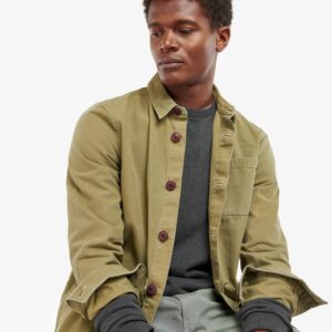 Barbour Washed Overshirt Bleached Olive