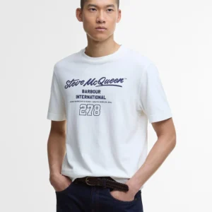 Barbour Colman Steve McQueen Graphic T-Shirt White