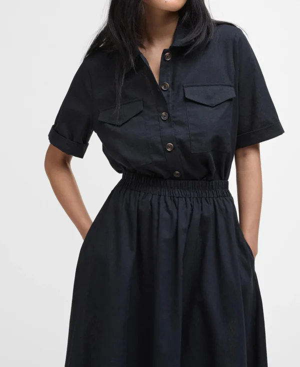 Barbour Elsie Midi Skirt Black - Bild 4