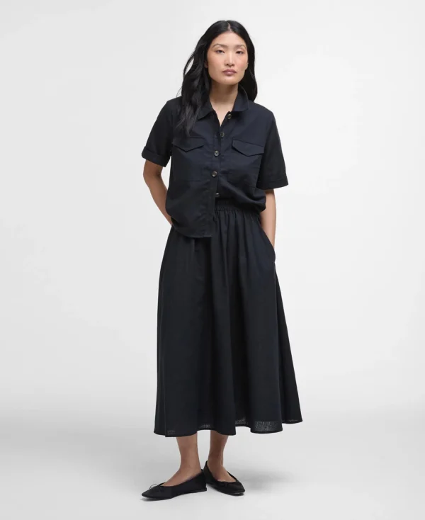 Barbour Elsie Midi Skirt Black