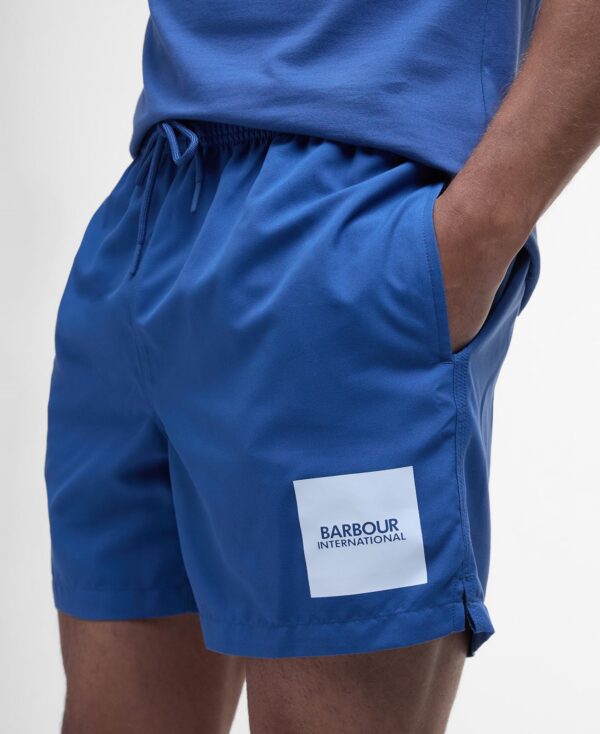 Barbour Intl Block Print Swim Short Blue - Bild 5