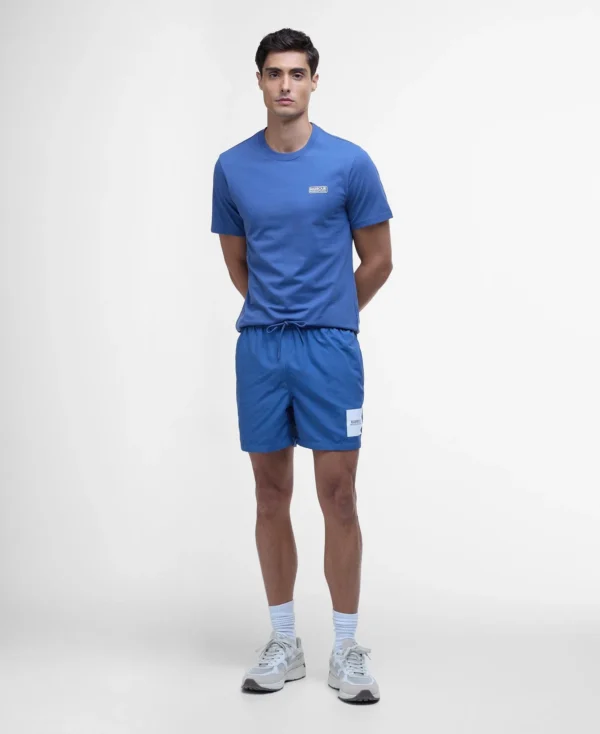 Barbour Intl Block Print Swim Short Blue - Bild 3