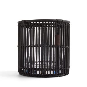 Lexington Black Round Rattan Candle  18*18*19
