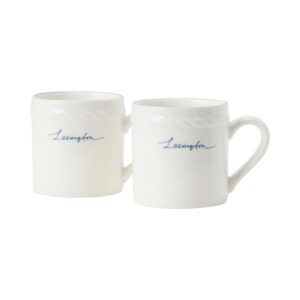 Lexington Porcelain Espresso Mug Wh/Blue