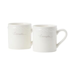 Lexington Porcelain Espresso Mug Wh/Beige