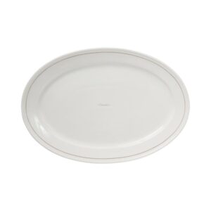 Lexington Porcelain Oval Bowl White/Beige