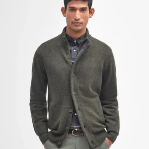 Barbour Essential Patch Zip Thru Seaweed