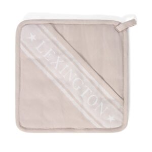 Lexington Org cotton Star Pot Hold Beige/WH