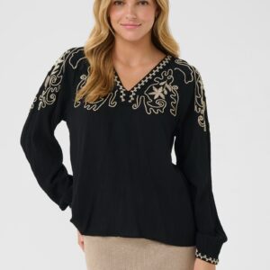 Cream CRRosine Blouse Pitch Black