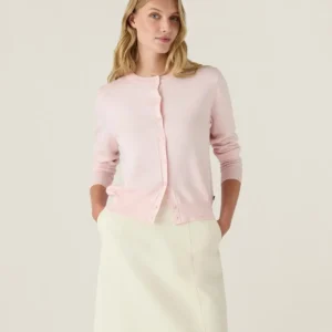 Lexington Fine Knitted Cardigan Light Pink