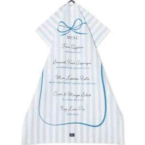 Lexington Party Menu Org Cot Kitchen Towel BL/WH