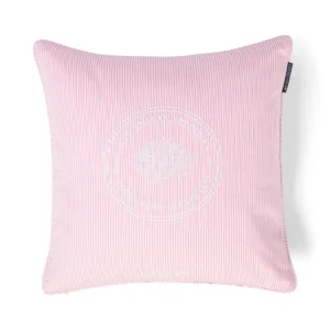 Lexington Pink/WH Striped Org Cotton Pillow Cover