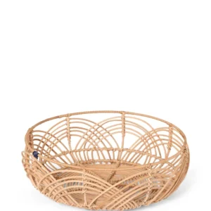 Lexington Wavy RattanBasket w Liner38*38*13 Natur