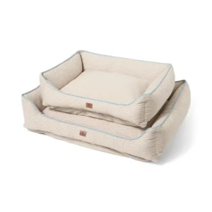 Lexington Strip Org Cotton Dog Bed BE/Wh/BL 60*45